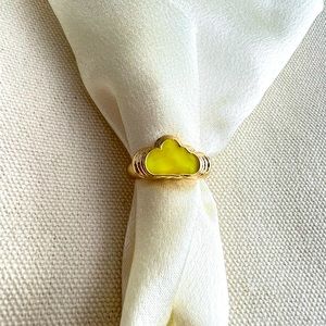 Fashion Cloud Ring Gold Plated Yellow Adjustable Brand New